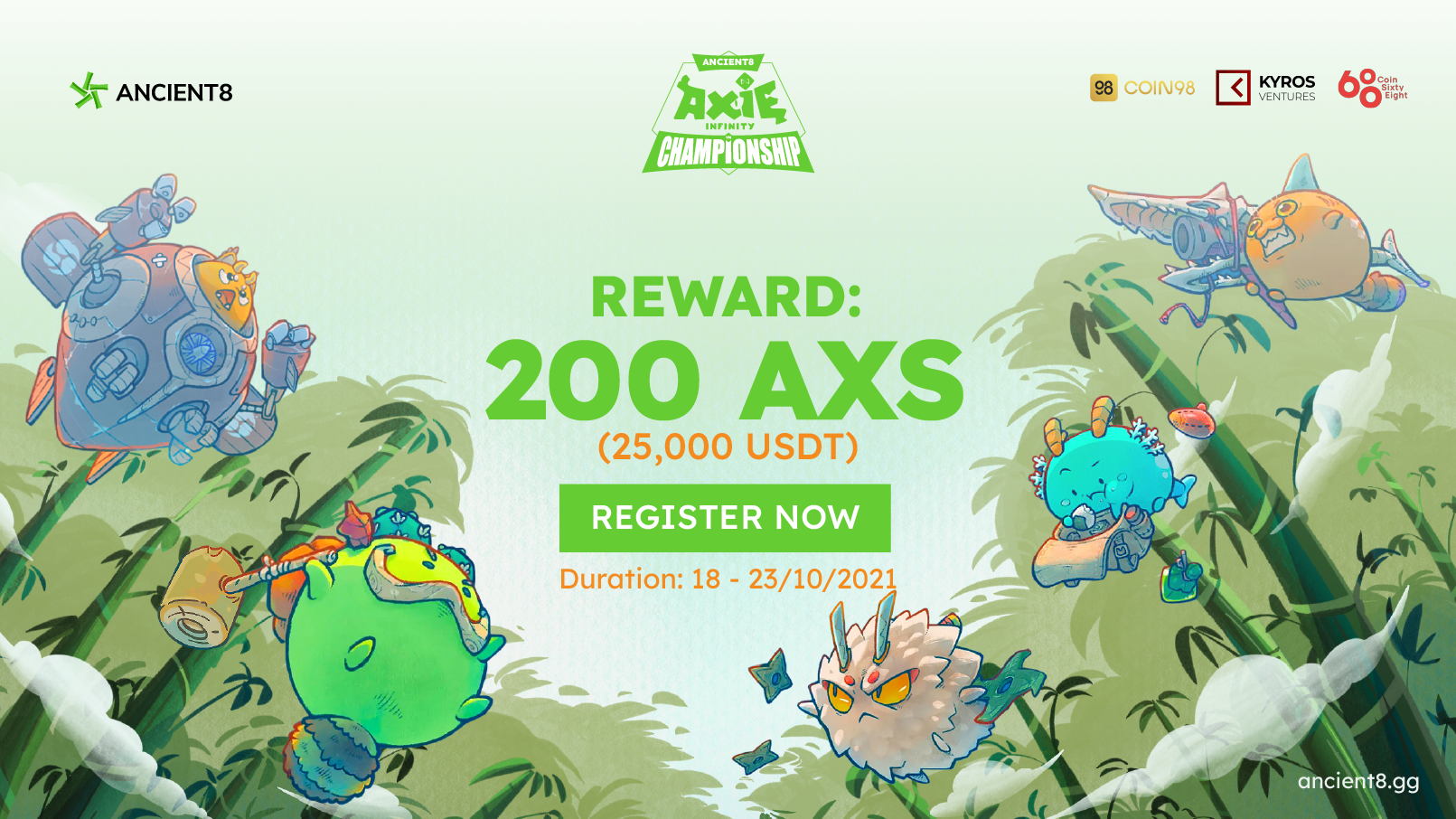 Ancient8 kicks off the first Axie Infinity VN Championship with 200 AXS prize pool