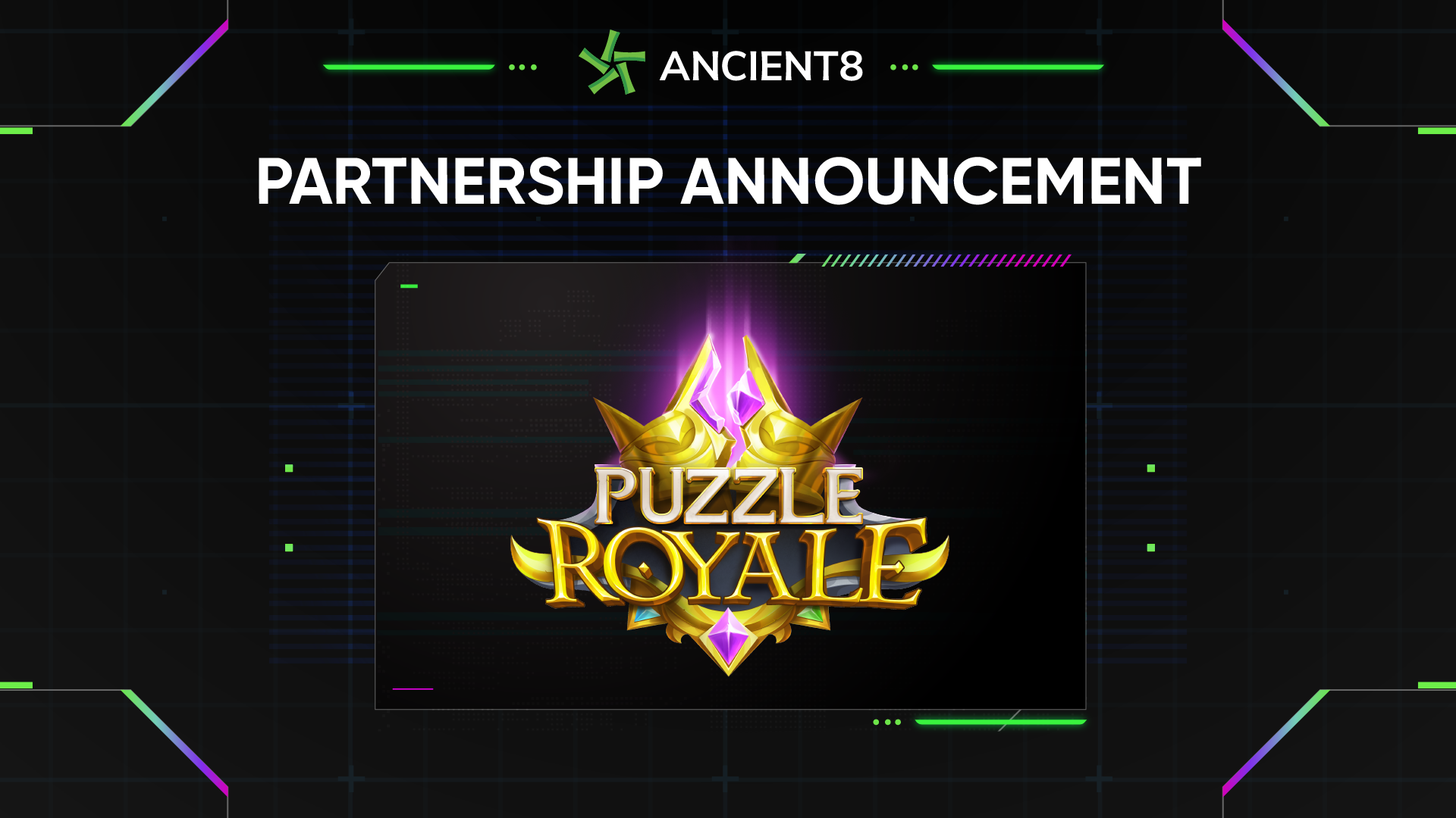 Ancient8 partners with Puzzle Royale to explore the Metaverse.