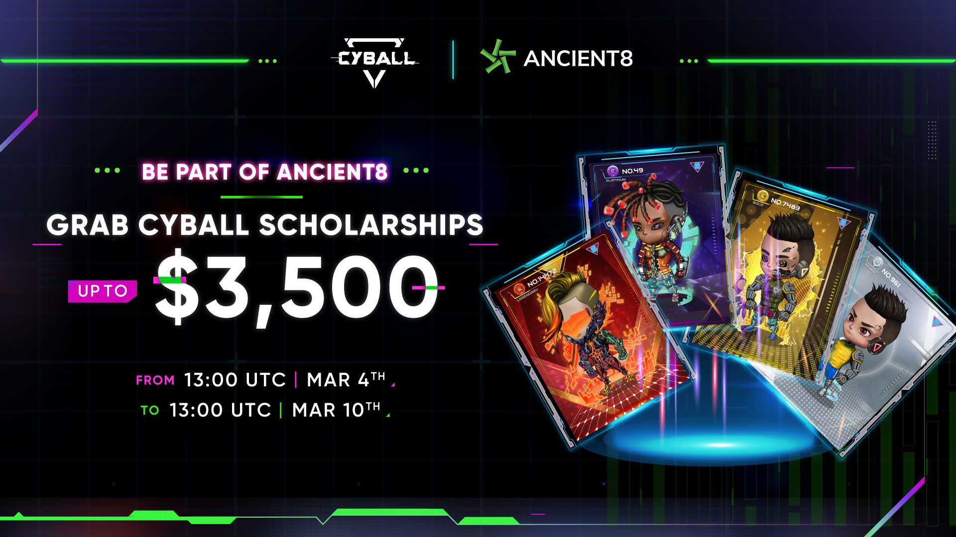 Be part of Ancient8 - Grab CyBall Scholarships up to $3,500